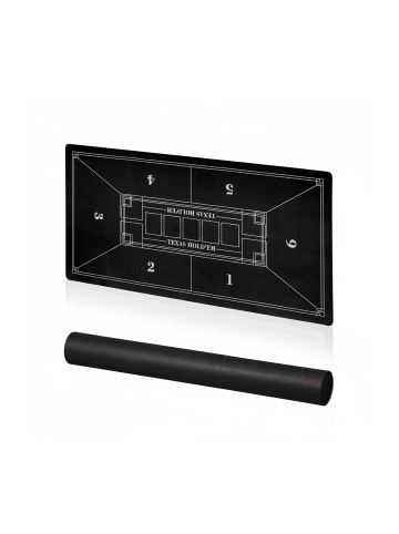 relaxdays Pokermatte in Schwarz - 120 x 60 cm