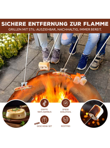 bremermann Teleskop-Grillgabel 4er-Set inkl. Taschen