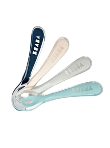 Beaba Silikon-Löffel 4er Pack Zweite Altersstufe in blau,rosa
