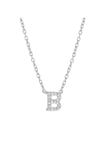 Lucardi 925 Silber Halskette "Buchstabe B" Buchstabe