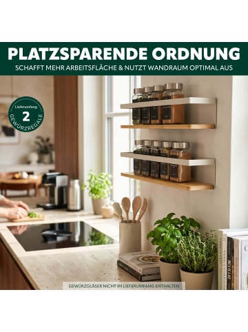 eluno Gewürzregale 2er Set ca. 38 x 8 x 7 cm (B/H/T)