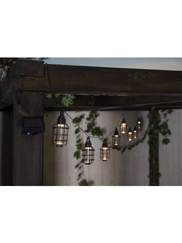 STAR Trading Solar Lichterkette Cage in Schwarz