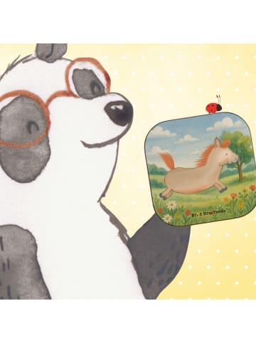Mr. & Mrs. Panda Glasuntersetzer Pferd Springen Design ohne Spruch in Weiß