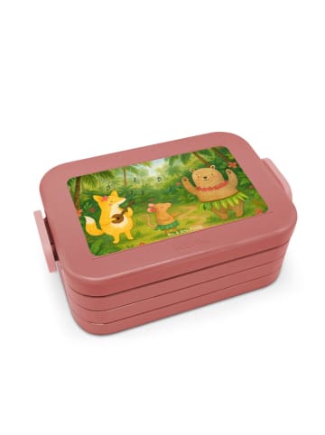 Mr. & Mrs. Panda Lunchbox Waldtiere Aloha Design ohne Spruch in Rot Pastell