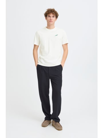 CASUAL FRIDAY Kurzarmshirt Rundhals Stickerei Regular Fit in Weiß