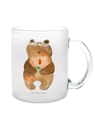 Mr. & Mrs. Panda Teeglas Bär Kommunion ohne Spruch in Transparent