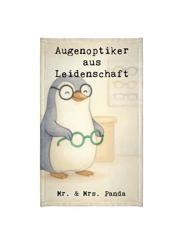 Mr. & Mrs. Panda Handtuch Augenoptiker Leidenschaft Design mit S... in Weiß