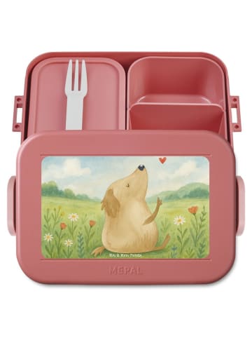 Mr. & Mrs. Panda Vesperbox Hund Liebe Design ohne Spruch in Rot Pastell