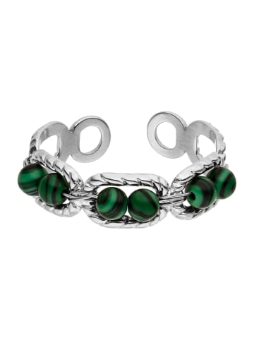 PURELEI Ring Green Harmony Silber