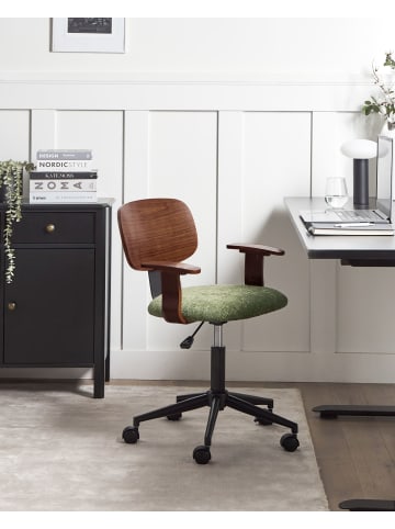 Beliani Bürostuhl GUNNISON in Braun/Grün - (W) 63 x (H) 74 x (L) 63 cm