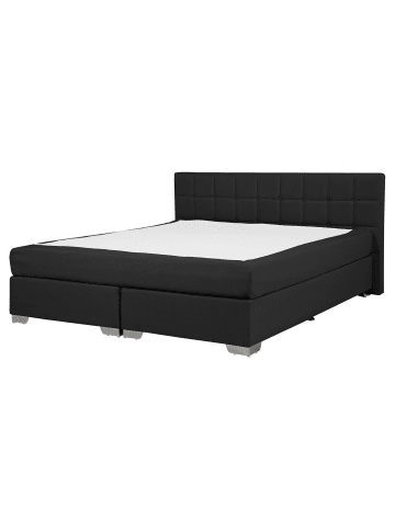 Beliani Doppelbett ADMIRAL in Schwarz/Silber - (W) 170 x (H) 90 x (L) 210 cm