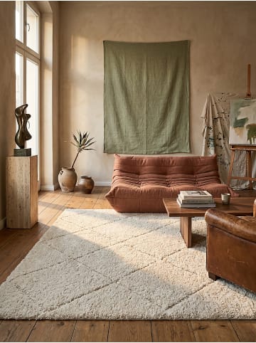 KADIMA DESIGN Teppichläufer Berber weich wohnlich Wohnzimmer Schlafzimmer in Creme