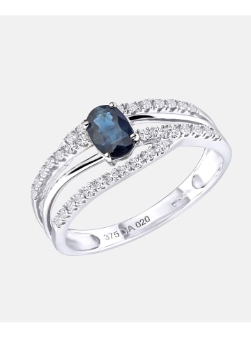 Diamant L'éternel Ring aus 375 Weißgold mit Diamant mit Saphir