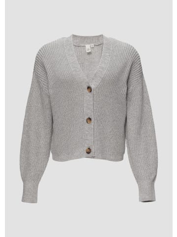 QS Strickjacke langarm in Grau