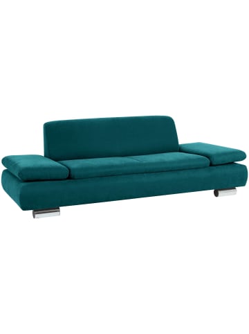 58 aufm Kessel SOFA 2,5-Sitzer Kaye Bezug Veloursstoff Metallfuß verchromt / petrol