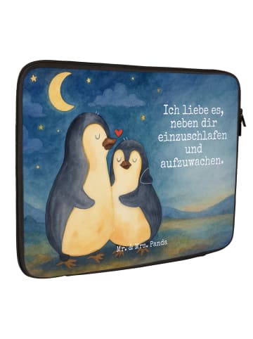 Mr. & Mrs. Panda Laptoptasche Pinguine Einschlafen Design mit Sp... in Weiß