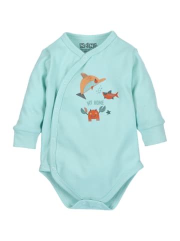 Nini Langarmbody Meerestiere in blau