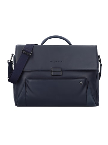 Piquadro Pan Aktentasche Leder 42 cm Laptopfach in night blue