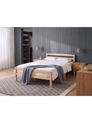 Beliani Doppelbett ECHALLON in Braun - (W) 147 x (H) 71 x (L) 208 cm