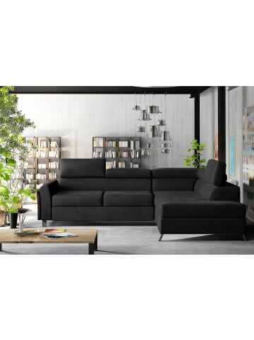 MF Design Katara Recamiere Rechts in Schwarz -  (L) 265 x (B) 265 x (H) 92 cm