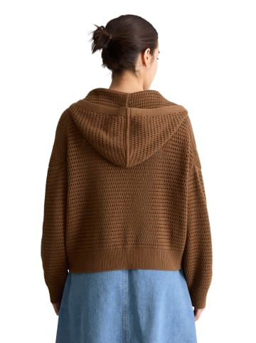 Marc O'Polo DENIM Kapuzen-Cardigan loose in Umbra Brown