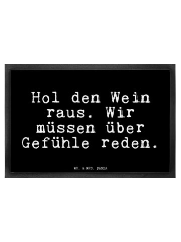 Mr. & Mrs. Panda Fußmatte Hol den Wein raus.... mit Spruch in Schwarz