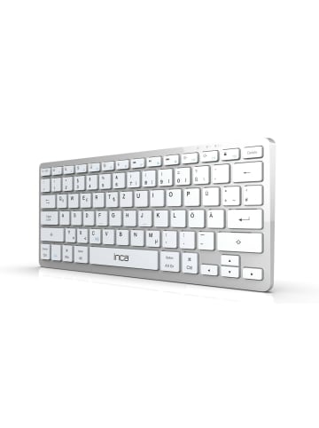 Inca Inca Smart Tastatur wiederaufladbare Keyboard Bluetooth in Silber