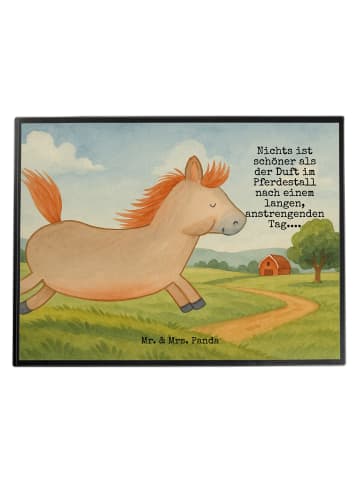 Mr. & Mrs. Panda Malunterlage Pferd Springen Design mit Spruch in Weiß