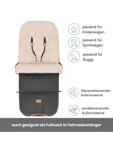 fillikid Winterfußsack Kinley Exklusiv in Teddy Grau