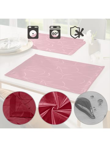 Erwin Müller Jacquard Tischset 2er-Pack Remscheid in rubin