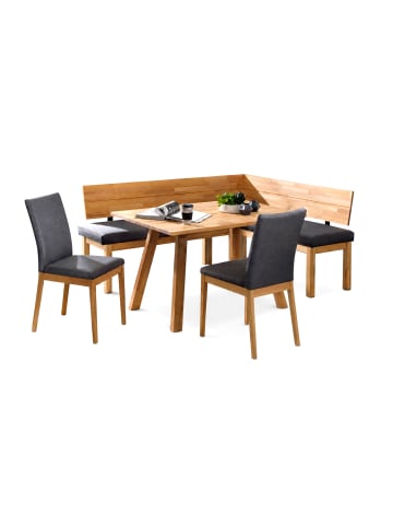 58 aufm Kessel ECKBANKGRUPPE Modern Danny 1 für 7 Personen Massivholz Kernbuche/Grau