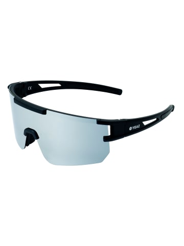 YEAZ SUNSPARK Sport-Sonnenbrille Black/Silver Mirror in silber