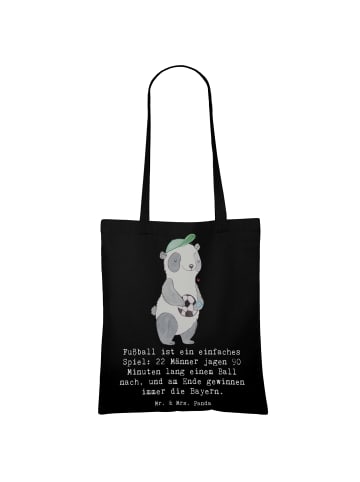 Mr. & Mrs. Panda Tragetasche Fußball Bayern mit Spruch in Schwarz