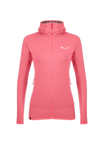 Salewa Fleecejacke Light Micro Pl M FZ Kapuze in Calypso Coral mel