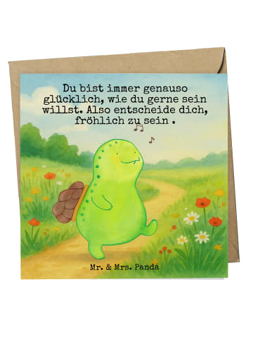 Mr. & Mrs. Panda doppelkarte Schildkröte Pfeifen Design mit Spruch in Weiß