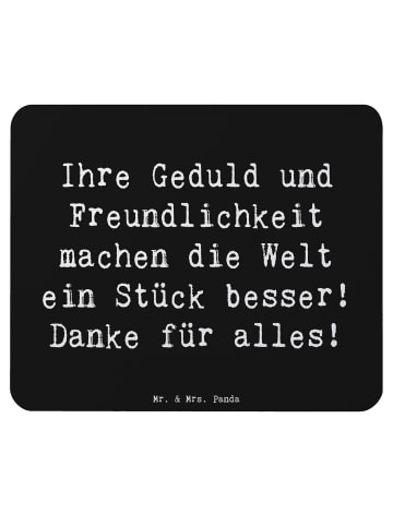 Mr. & Mrs. Panda Mouse Pad Spruch Erzieher-Dank mit Spruch in Schwarz