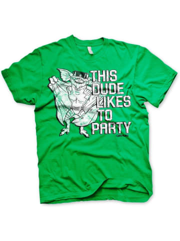 Gremlins T-Shirt "This Dude Likes To Party T-Shirt" in Grün