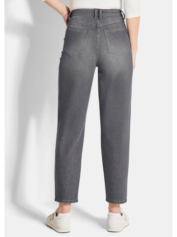 GOLDNER Kurzgröße:  Jeans Mom-Jeans SARA mit Formbund in grau