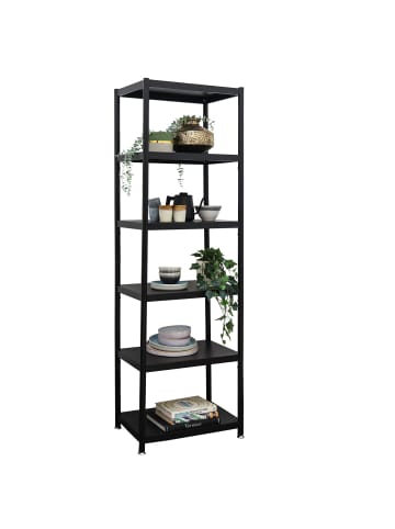 shelfr Industrial Style Metallregal Genk mit 6 Ebenen in Schwarz