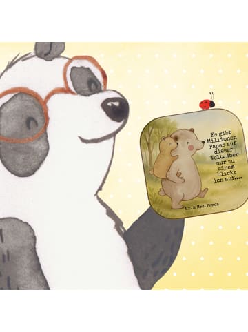 Mr. & Mrs. Panda Bierdeckel Papa Bär Design mit Spruch in Weiß