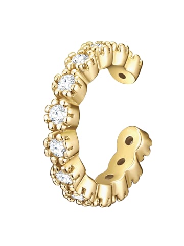 Glanzstücke München Ohrklemme Sterling Silber Zirkonia in gelbgold