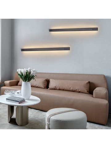 ZMH Wandleuchte in schwarz L 100cm warmweiß