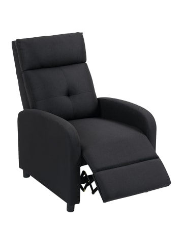 HOMCOM Fernsehsessel mit Liegefunktion-87L x 67B x 98H cm-Schwarz