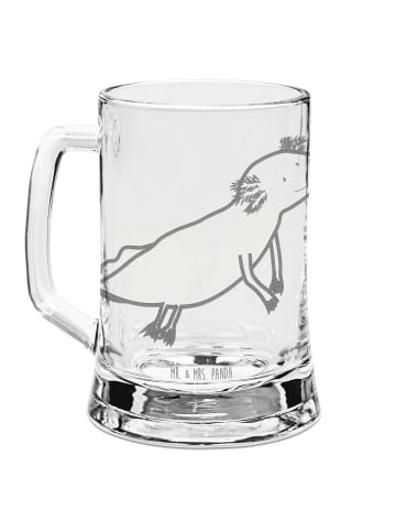 Mr. & Mrs. Panda Bierkrug Axolotl Schwimmen ohne Spruch in Transparent