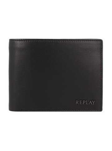 Replay Geldbörse RFID Schutz Leder 13 cm in black