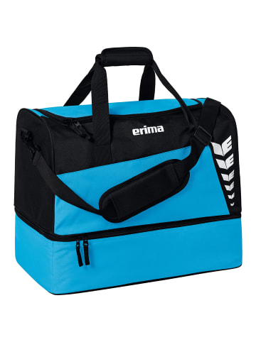 erima Six Wings Sporttasche mit Bodenfach in curacao/schwarz