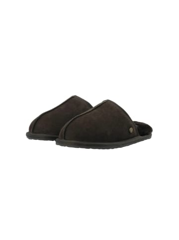 Cashott Hausschuhe CASLYNN in Dark Brown