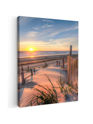 MuchoWow Leinwand bilder Sonnenuntergang Strand (BxH)