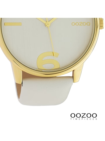 Oozoo Analog-Armbanduhr Oozoo Timepieces hellgrau groß (ca. 45mm)