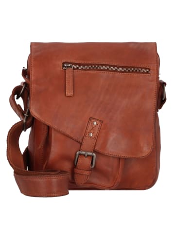 Greenburry Vintage Umhängetasche Leder 23 cm in chestnut